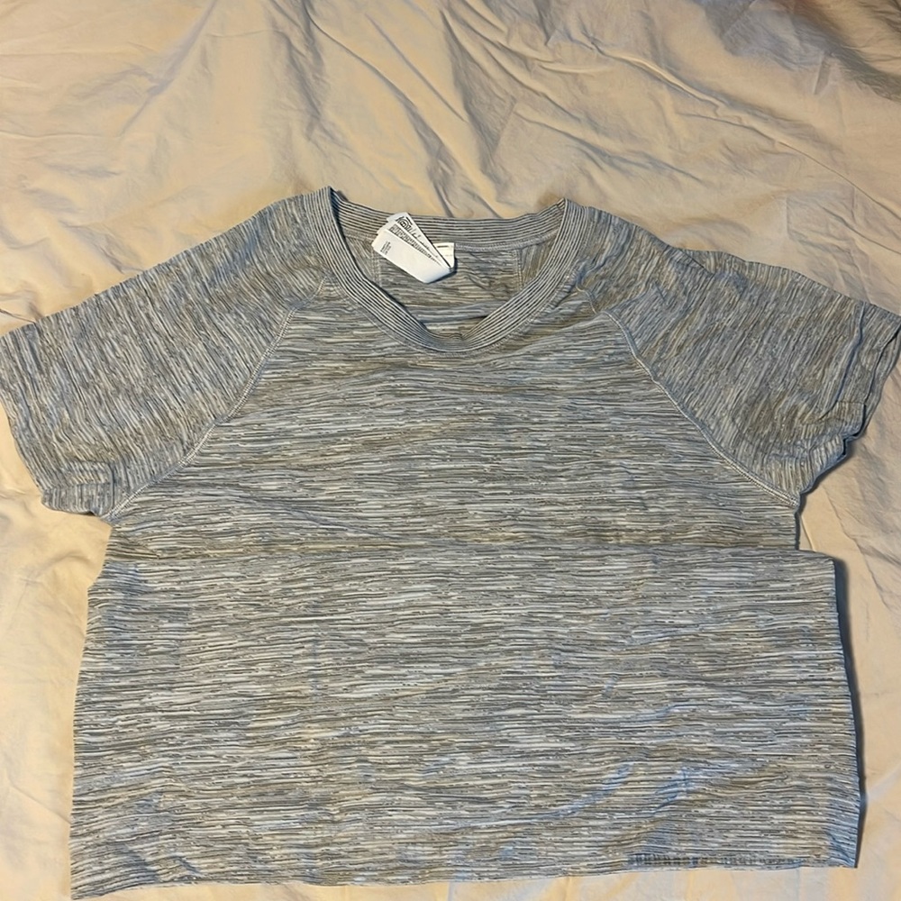 Athleta Momentum Seamless Tank, size large, gray marled